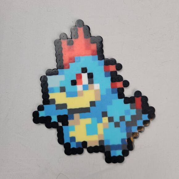 Croconaw Menu Icon Perler Bead Pixel Art - Picture 1 of 2